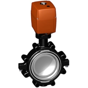 +GF+電動(dòng)蝶閥 電動(dòng)塑料蝶閥，100-230V GF141型凸耳式蝶閥 進(jìn)口蝶閥
